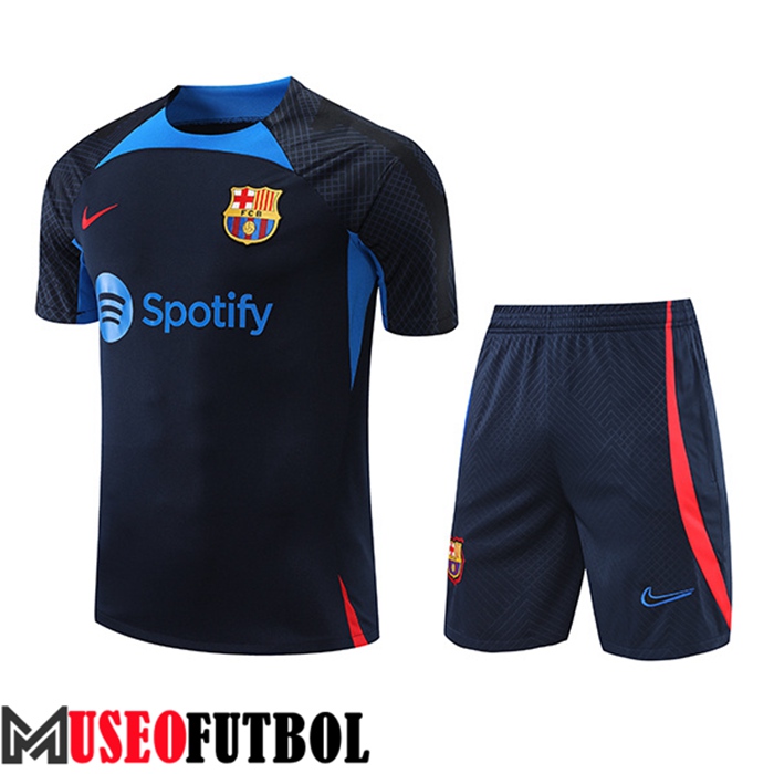 Camiseta Entrenamiento + Cortos FC Barcelona Azul Marin 2022/2023