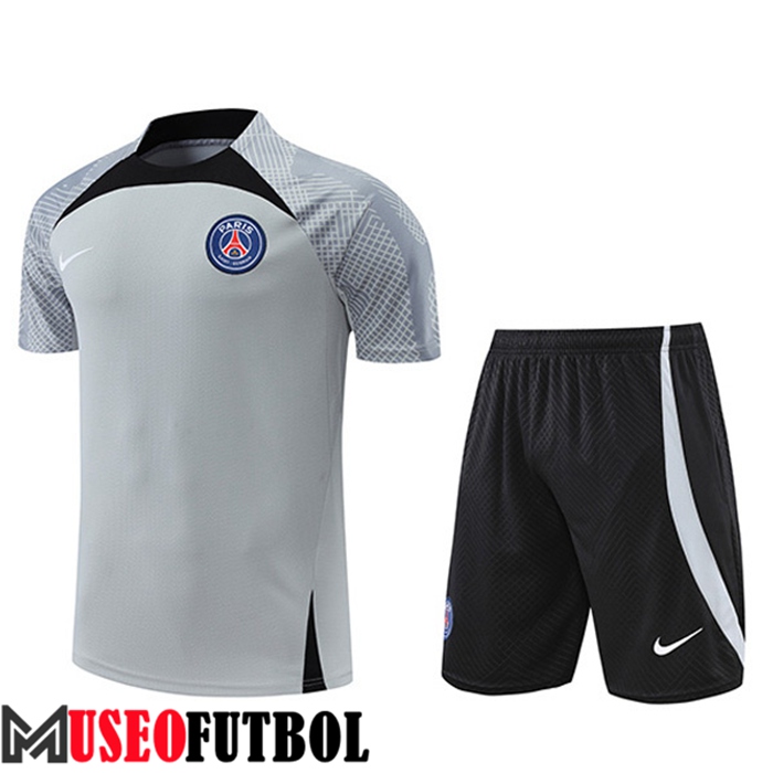 Camiseta Entrenamiento + Cortos PSG Gris 2022/2023