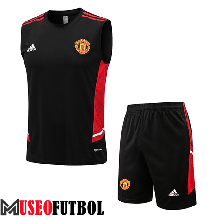 Chalecos De Futbol + Cortos Manchester United Negro 2022/2023