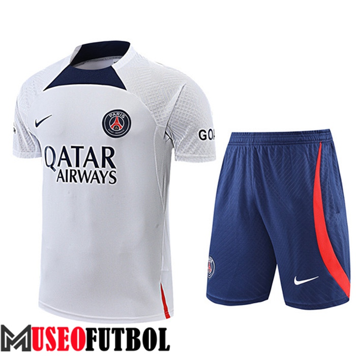 Camiseta Entrenamiento + Cortos PSG Blanco 2022/2023