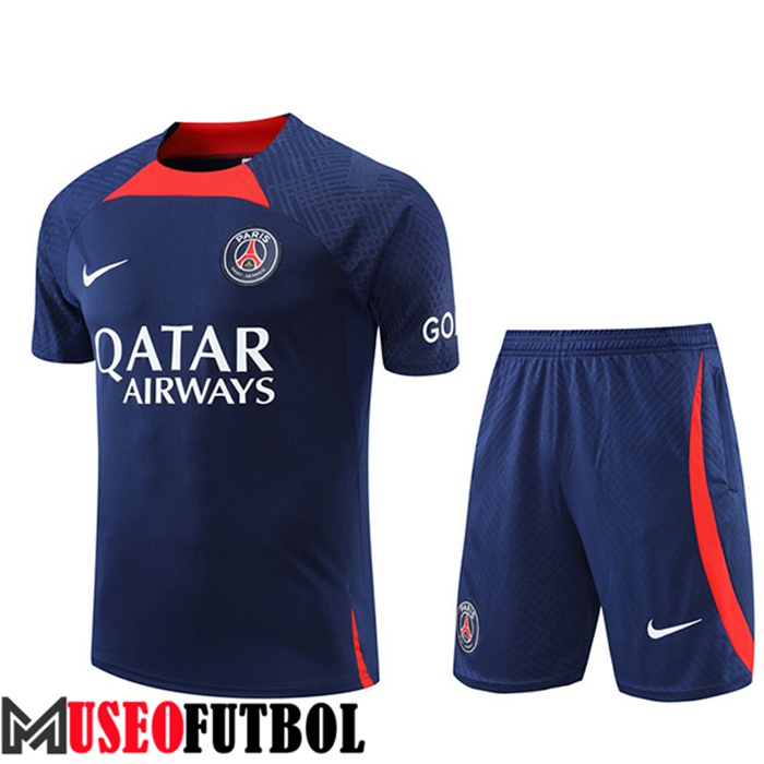 Camiseta Entrenamiento + Cortos PSG Azul Marin 2022/2023