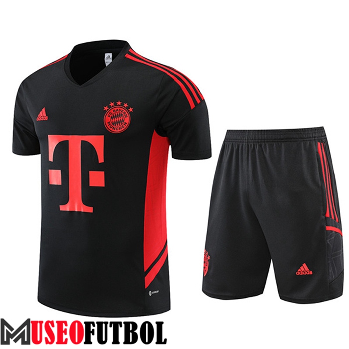 Camiseta Entrenamiento + Cortos Bayern Munich Negro 2022/2023