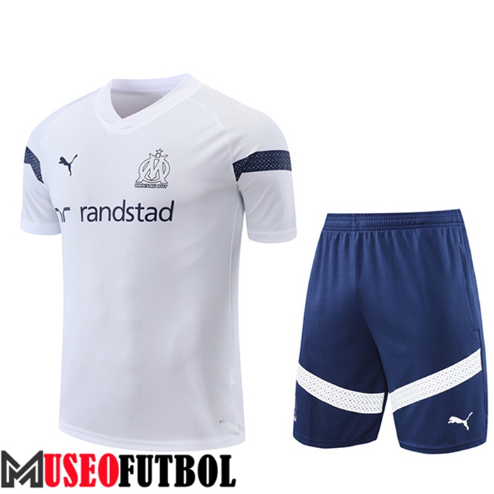 Camiseta Entrenamiento + Cortos Marsella Blanco 2022/2023