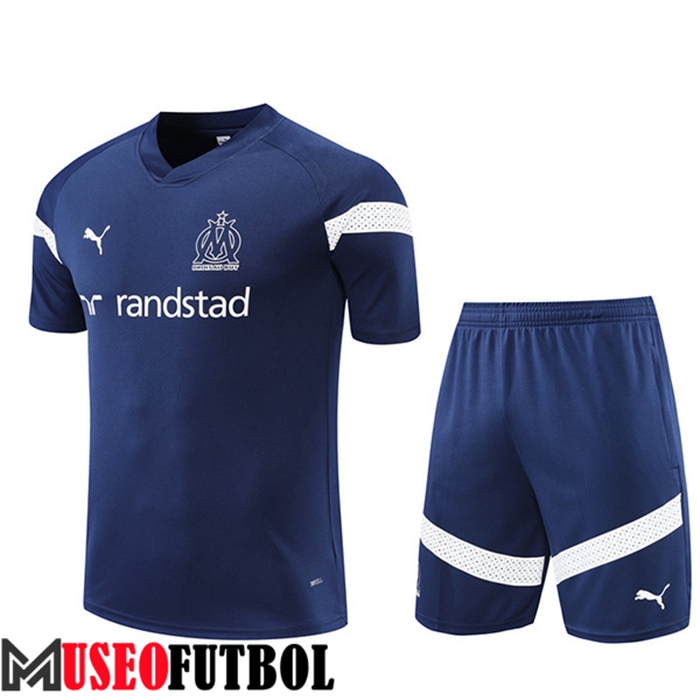 Camiseta Entrenamiento + Cortos Marsella Azul Marin 2022/2023