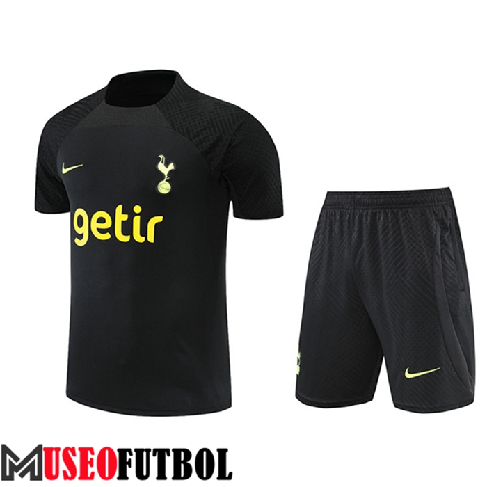 Camiseta Entrenamiento + Cortos Tottenham Hotspur Negro 2022/2023