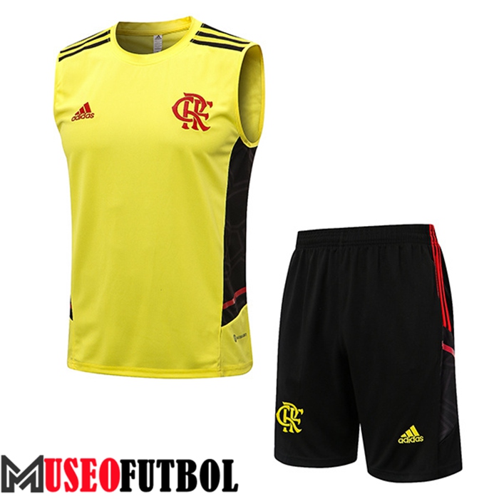 Chalecos De Futbol + Cortos Flamenco Amarillo 2022/2023