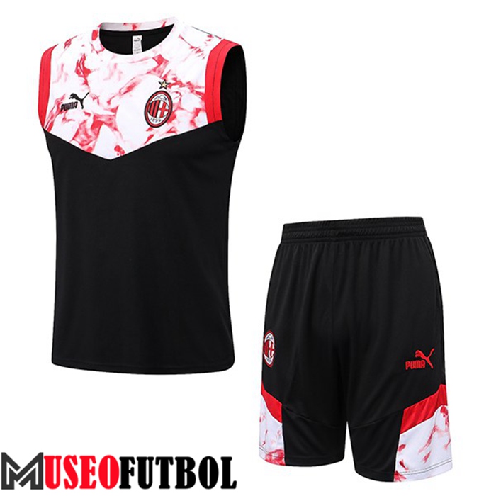 Chalecos De Futbol + Cortos AC Milan Negro 2022/2023