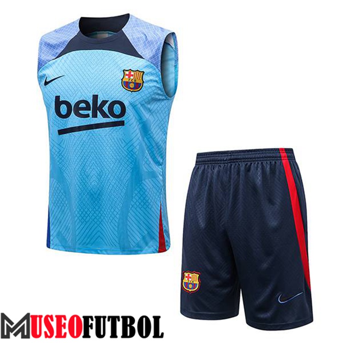 Chalecos De Futbol + Cortos FC Barcelona Azul Claro 2022/2023