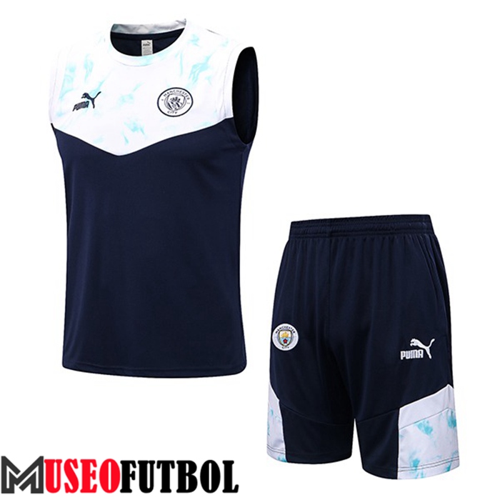 Chalecos De Futbol + Cortos Manchester City Azul Marins 2022/2023