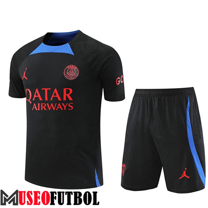 Camiseta Entrenamiento + Cortos Jordan PSG Negro 2022/2023