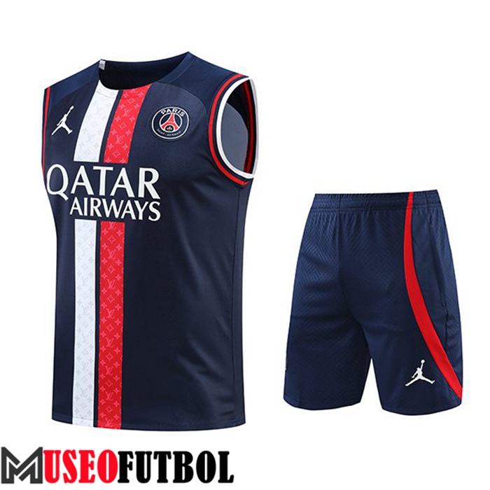 Chalecos De Futbol + Cortos Jordan PSG Azul Marins 2022/2023