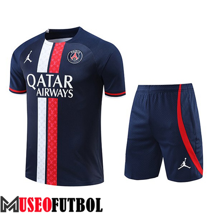 Camiseta Entrenamiento + Cortos Jordan PSG Azul 2022/2023