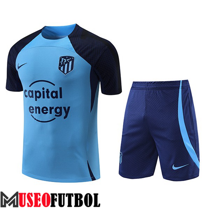 Camiseta Entrenamiento + Cortos Atletico Madrid Azul 2022/2023