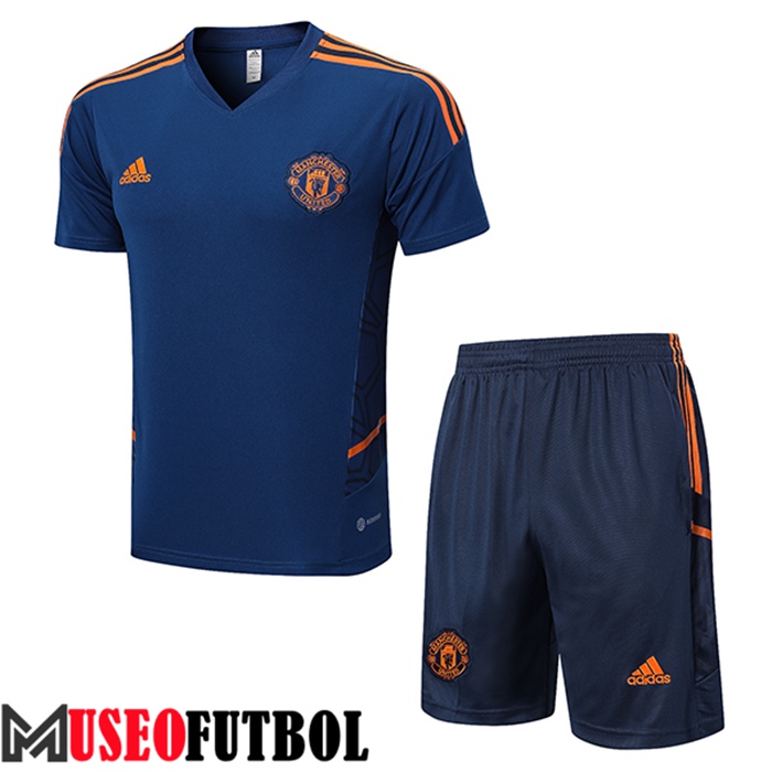 Camiseta Entrenamiento + Cortos Manchester United Azul Marino 2022/2023