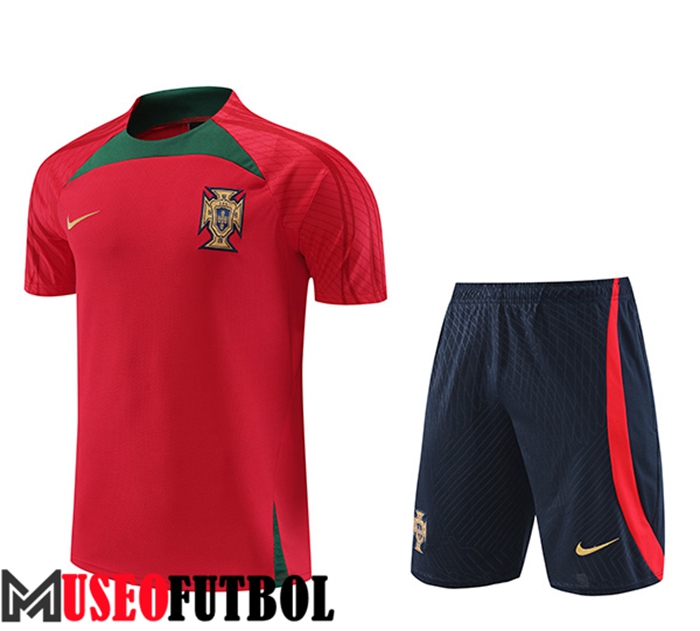 Camiseta Entrenamiento + Cortos Portugal Rojo 2022/2023