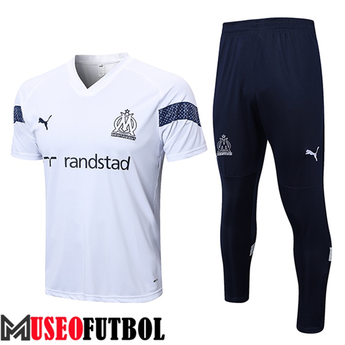 Camiseta Entrenamiento + Pantalones Marsella Blanco 2022/2023