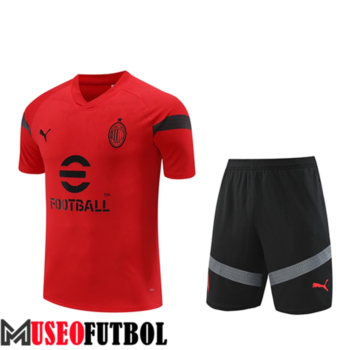 Camiseta Entrenamiento + Cortos AC Milan Rojo 2022/2023