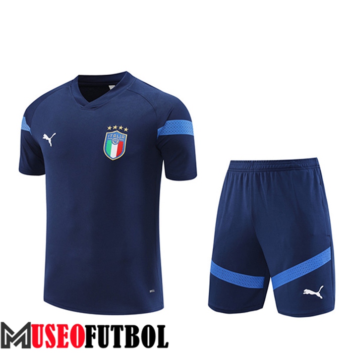 Camiseta Entrenamiento + Cortos Italia Azul Marino 2022/2023