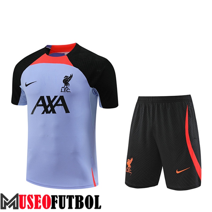 Camiseta Entrenamiento + Cortos FC Liverpool Púrpura 2022/2023