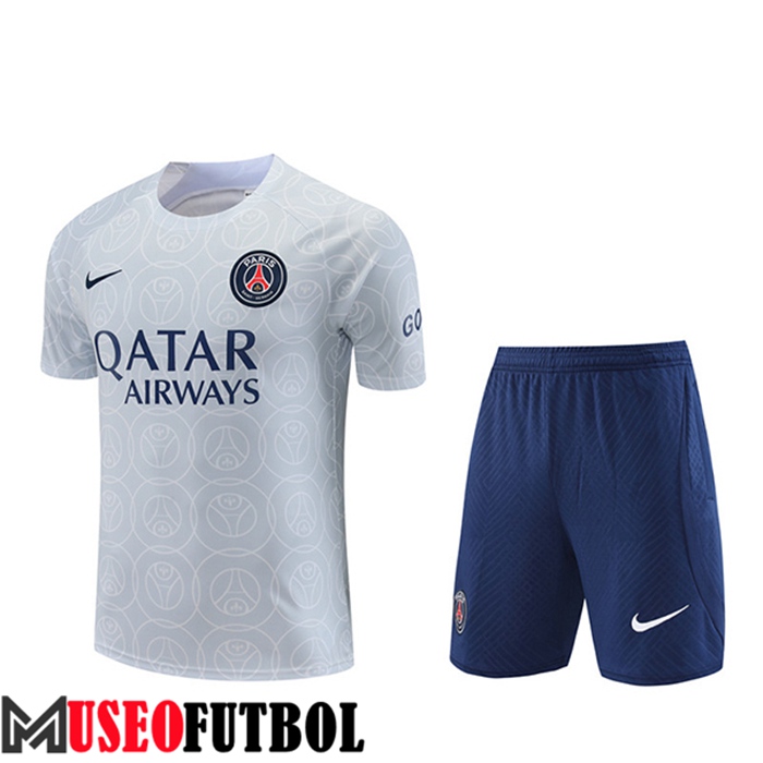 Camiseta Entrenamiento + Cortos PSG Gris 2022/2023