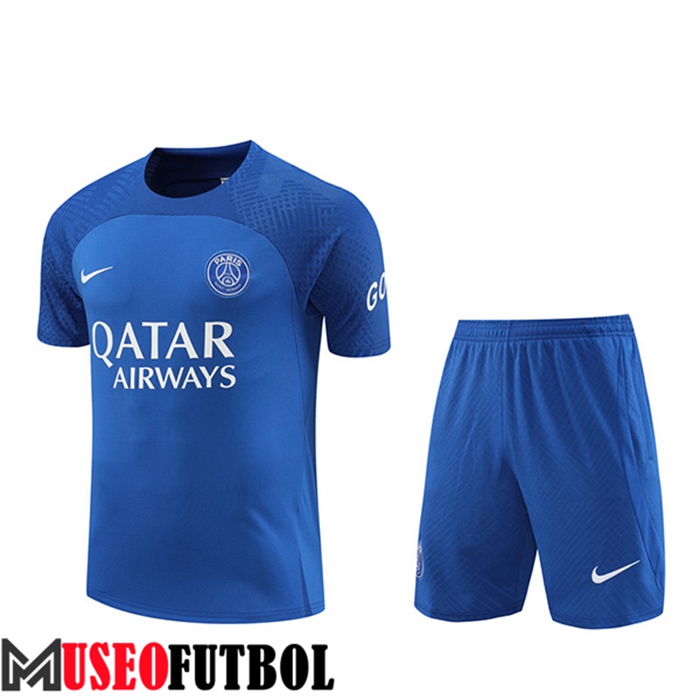 Camiseta Entrenamiento + Cortos PSG Azul 2022/2023