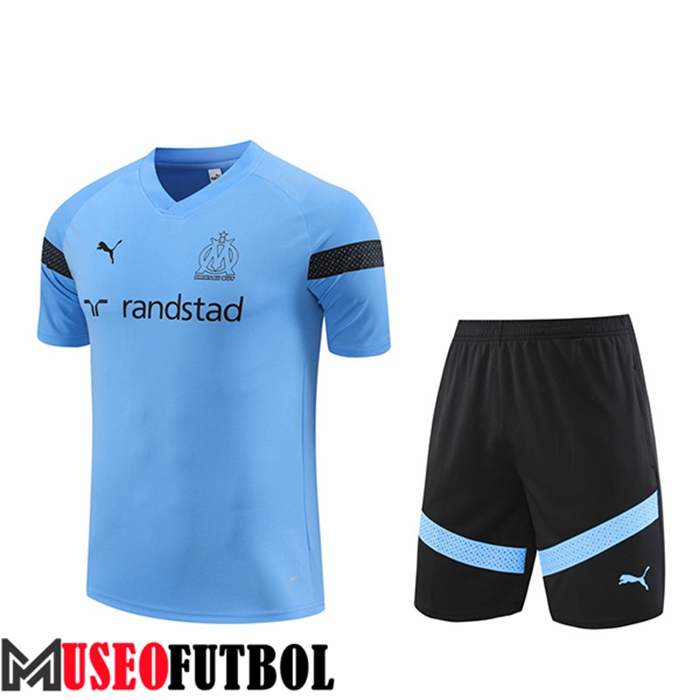 Camiseta Entrenamiento + Cortos Marsella Azul Claro 2022/2023