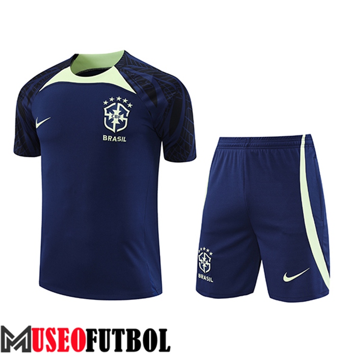 Camiseta Entrenamiento + Cortos Brasil Azul Marino 2022/2023