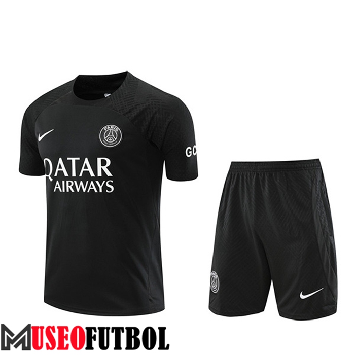 Camiseta Entrenamiento + Cortos PSG Negro 2022/2023