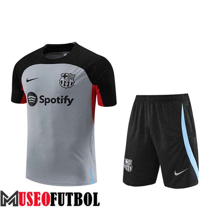 Camiseta Entrenamiento + Cortos FC Barcelona Gris 2022/2023