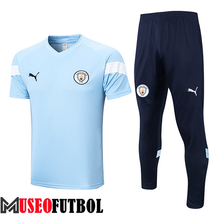 Camiseta Entrenamiento + Pantalones Manchester City Azul Claro 2022/2023