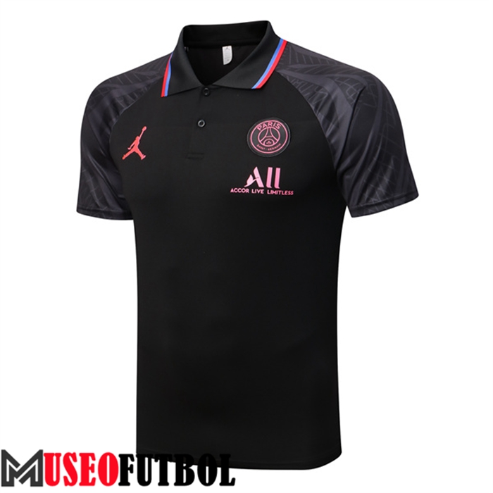 Camiseta Polo Jordan PSG Negro/Gris 2022/2023