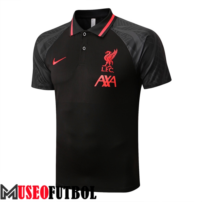 Camiseta Polo FC Liverpool Negro/Gris 2022/2023