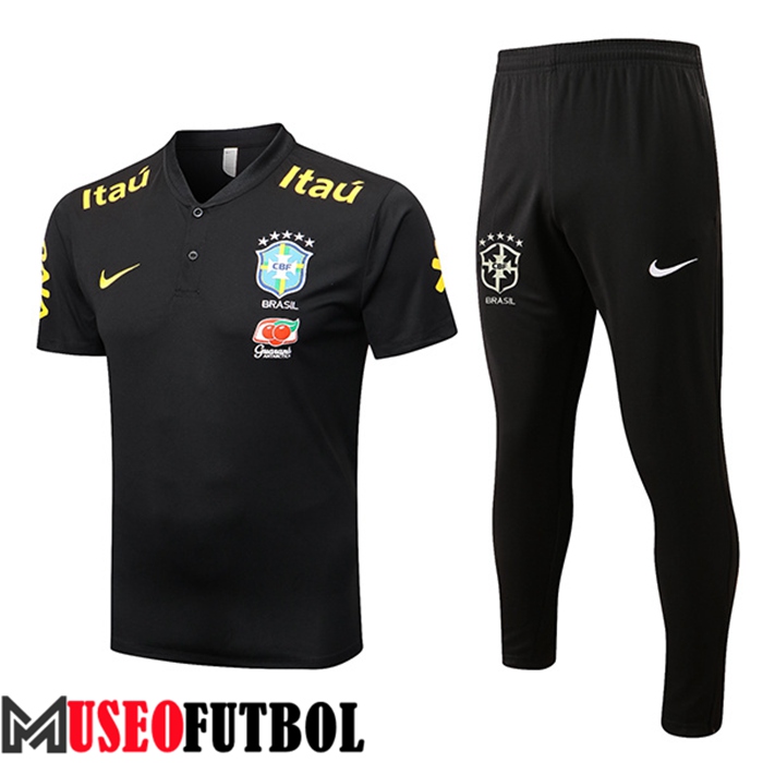 Camiseta Polo Brasil Negro 2022/2023