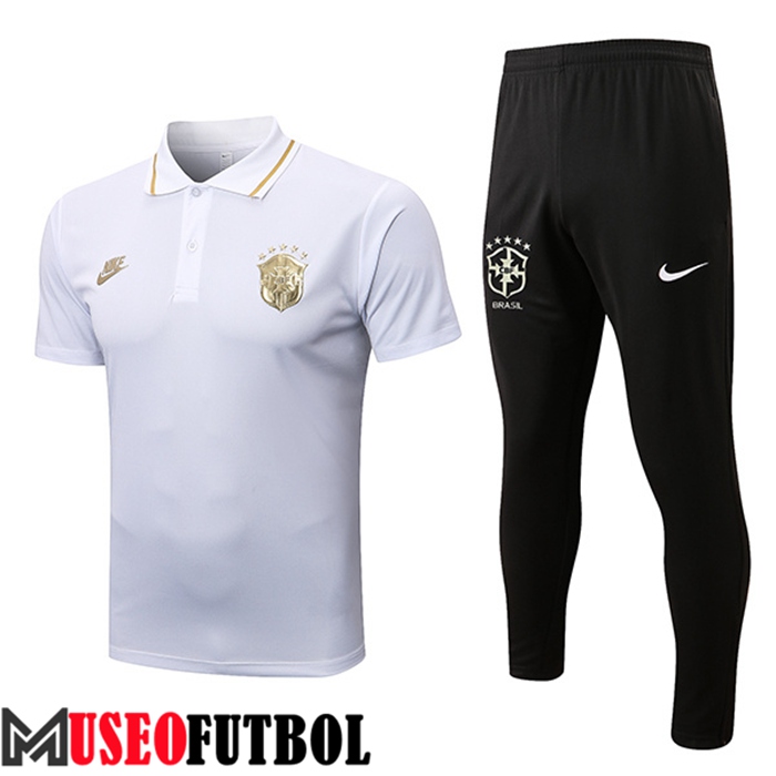 Camiseta Polo Brasil Blanco 2022/2023