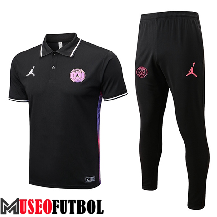 Camiseta Polo Jordan PSG Negro/Gris 2022/2023