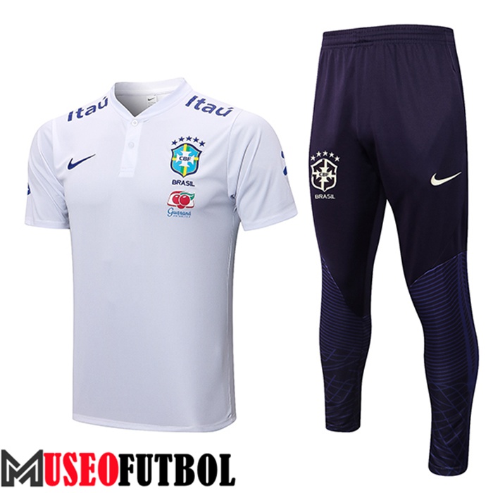 Camiseta Polo Brasil Blanco 2022/2023