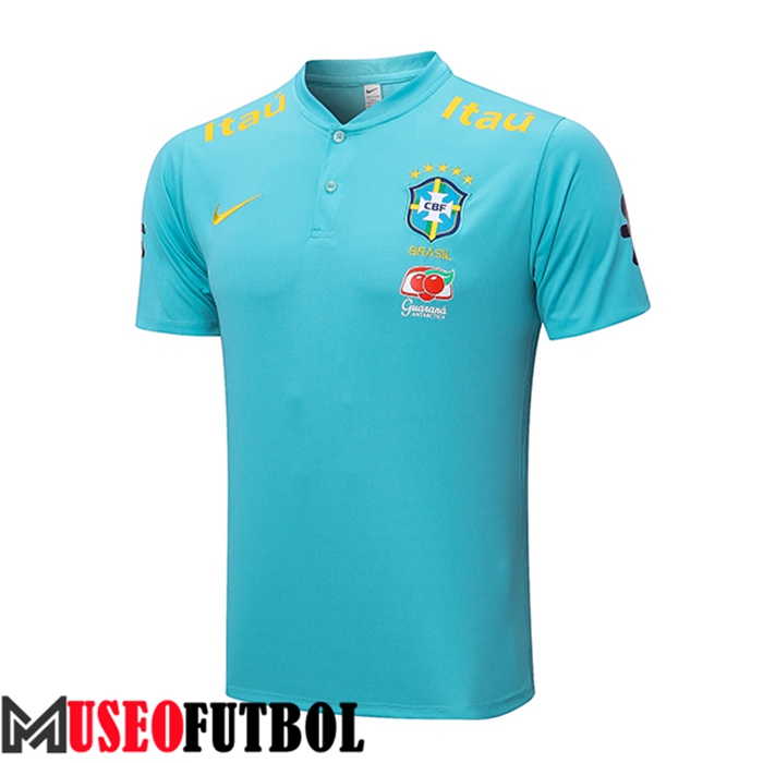 Camiseta Polo Brasil Azul Claro 2022/2023