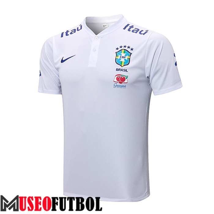 Camiseta Polo Brasil Blanco 2022/2023