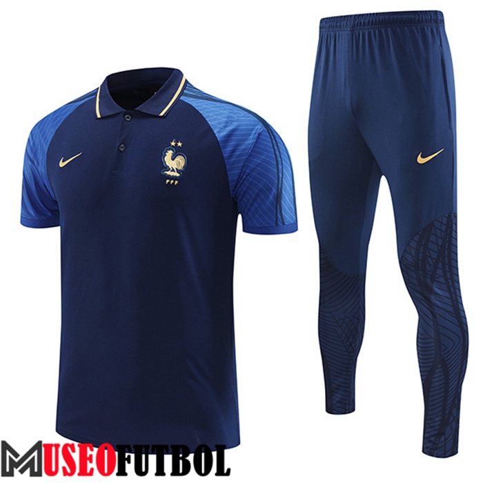 Camiseta Polo Francia Azul Marino 2022/2023