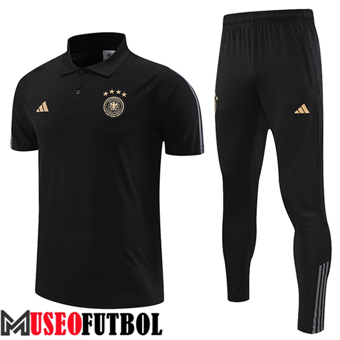 Camiseta Polo Alemania Negro 2022/2023