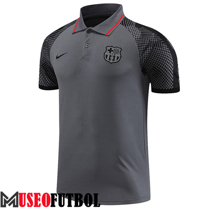 Camiseta Polo FC Barcelona Gris Oscuro 2022/2023