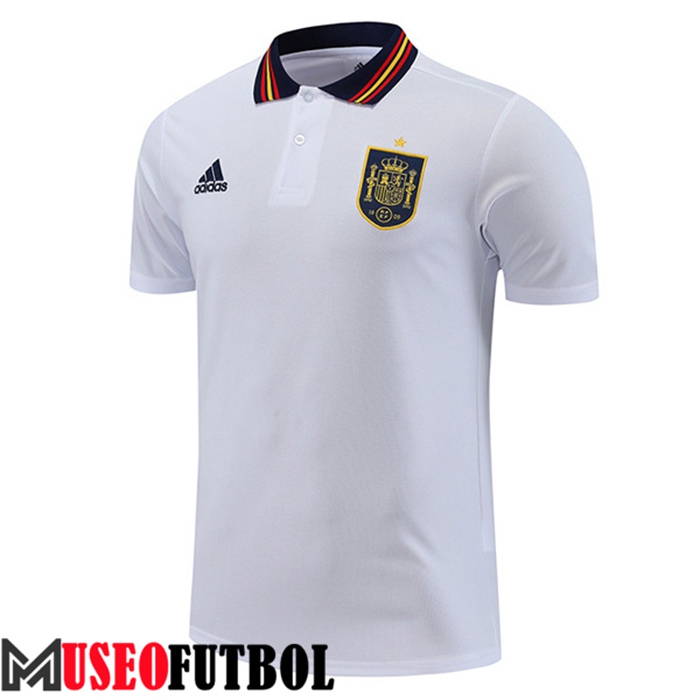 Camiseta Polo España Blanco 2022/2023