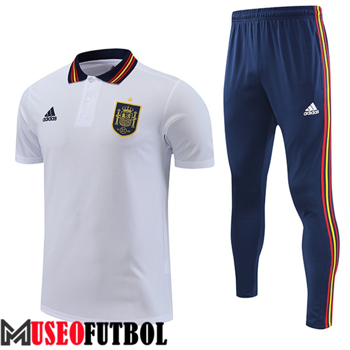 Camiseta Polo España Blanco 2022/2023