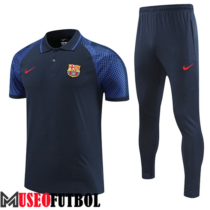 Camiseta Polo FC Barcelona Azul Marino 2022/2023