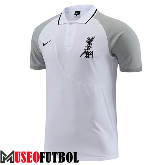 Camiseta Polo FC Liverpool Blanco/Gris 2022/2023