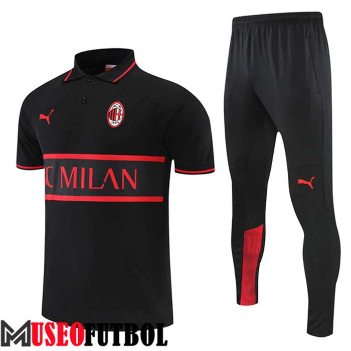 Camiseta Polo AC Milan Negro 2022/2023