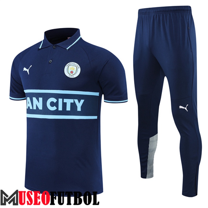 Camiseta Polo Manchester City Azul Marino 2022/2023