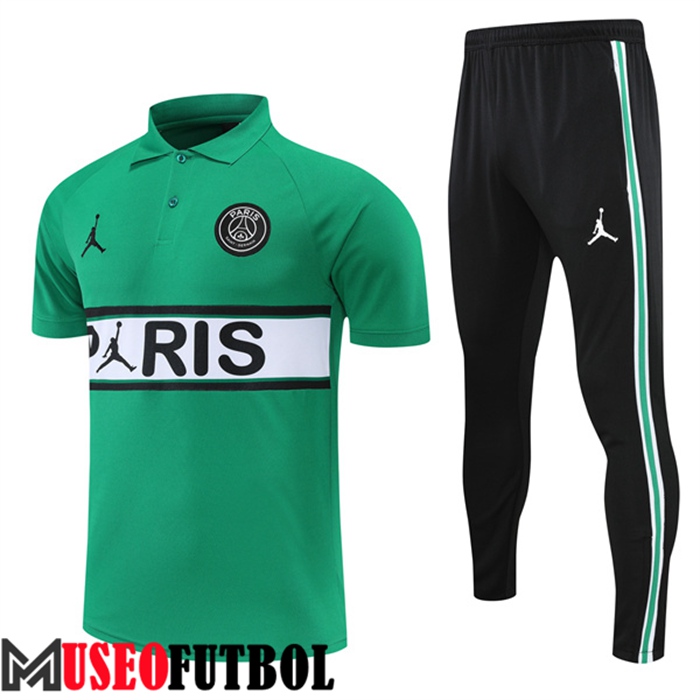 Camiseta Polo Jordan PSG Verde 2022/2023