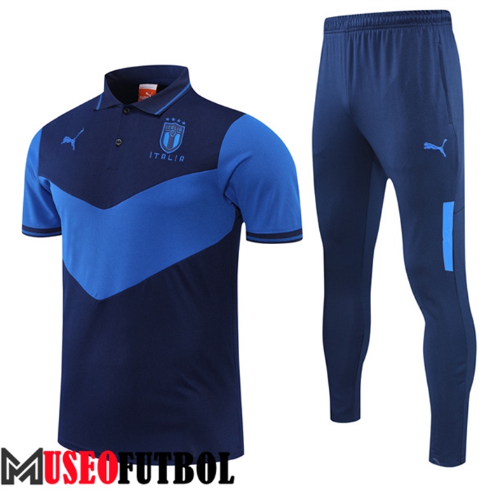 Camiseta Polo Italia Azul Marin 2022/2023