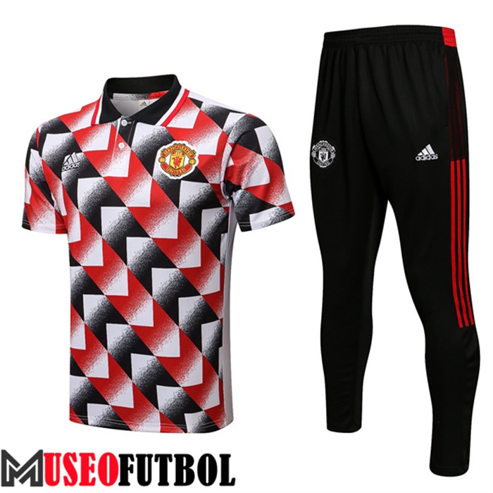 Camiseta Polo Manchester United Rojo/Negro 2022/2023